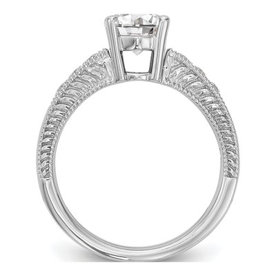 14K White Gold Diamond Engagement Ring Semi-Mount – view 2