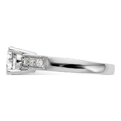 14K White Gold Diamond Engagement Ring Semi-Mount – view 3