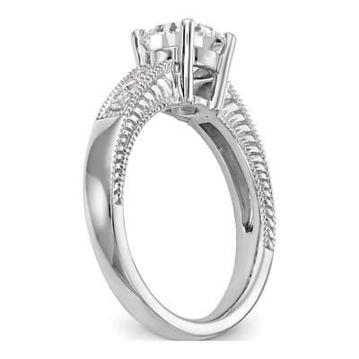 14K White Gold Diamond Engagement Ring Semi-Mount – view 6
