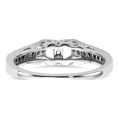 14K White Gold Lab-Grown Diamond Pet Engagement Engagement Ring Semi-Mount – view 7