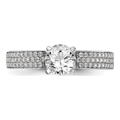14K White Gold Diamond Engagement Engagement Ring Semi-Mount – view 4