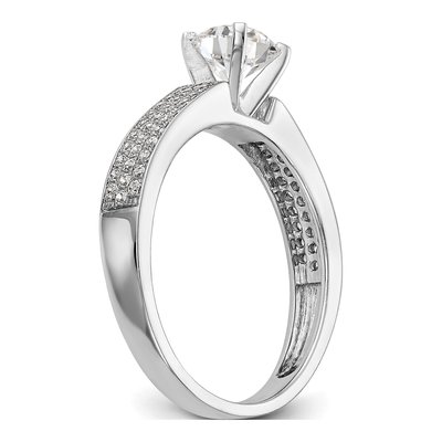 14K White Gold Diamond Engagement Engagement Ring Semi-Mount – view 6