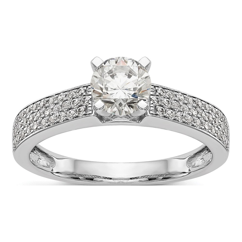 14K White Gold Diamond Engagement Engagement Ring Semi-Mount
