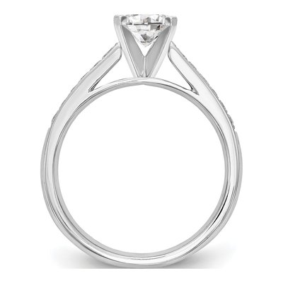 14K White Gold Lab-Grown Diamond Peg Engagement Engagement Ring Semi-Mount – view 2