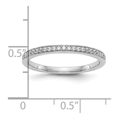 14K White Gold Diamond Wedding Band Mounting – view 7