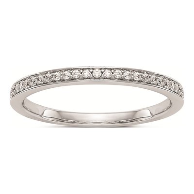 14K White Gold Diamond Wedding Band Mounting