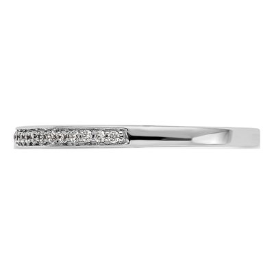 14K White Gold 1/8 ct tw Lab-Grown Diamond Wedding Band – view 4