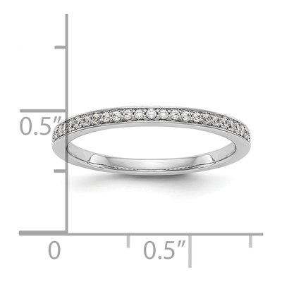 14K White Gold 1/8 ct tw Lab-Grown Diamond Wedding Band – view 8