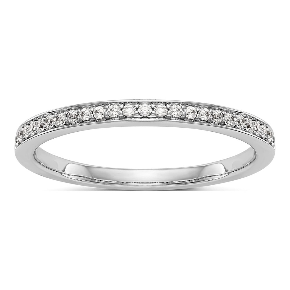 14K White Gold 1/8 ct tw Lab-Grown Diamond Wedding Band