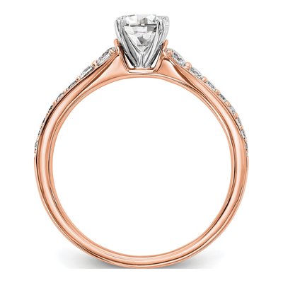 14K Rose Gold Diamond Engagement Engagement Ring Semi-Mount – view 2
