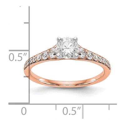 14K Rose Gold Diamond Engagement Engagement Ring Semi-Mount – view 3
