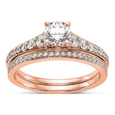 14K Rose Gold Diamond Engagement Engagement Ring Semi-Mount – view 4