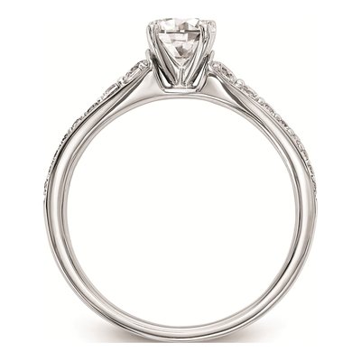 14K White Gold Peg Set Engagement Ring Mounting – view 2