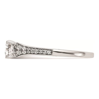 14K White Gold Peg Set Engagement Ring Mounting – view 3