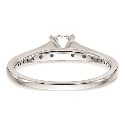 14K White Gold Peg Set Engagement Ring Mounting – view 5