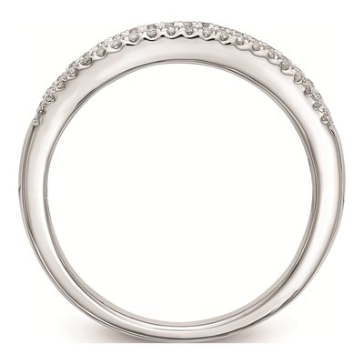 14K White Gold Round Baguette Diamond Wedding Band Mounting – view 2
