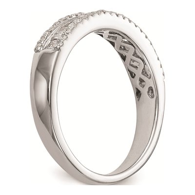 14K White Gold Round Baguette Diamond Wedding Band Mounting – view 6