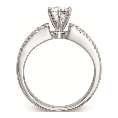 14K White Gold Diamond Engagement Ring Mounting – view 2