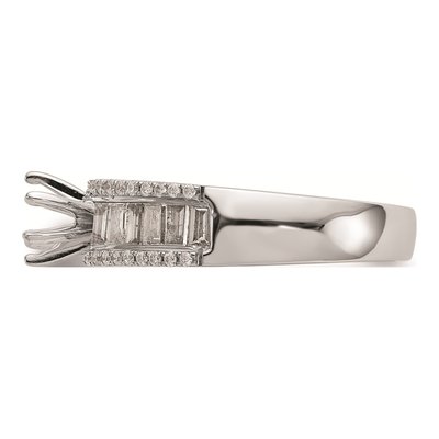 14K White Gold Diamond Engagement Ring Mounting – view 3