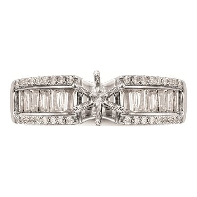 14K White Gold Diamond Engagement Ring Mounting – view 4