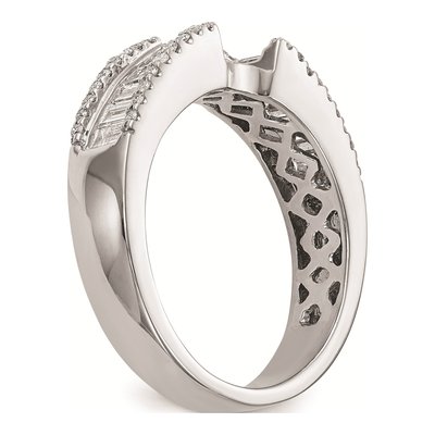 14K White Gold Diamond Engagement Ring Mounting – view 6