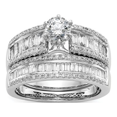 14K White Gold Diamond Engagement Ring Mounting – view 7