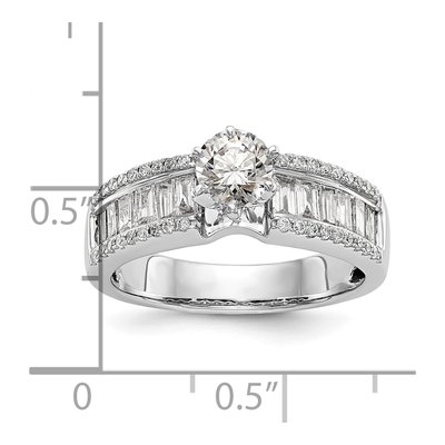 14K White Gold Diamond Engagement Ring Mounting – view 8