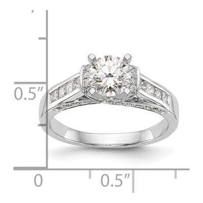 14K White Gold Diamond Engagement Engagement Ring Semi-Mount – view 4