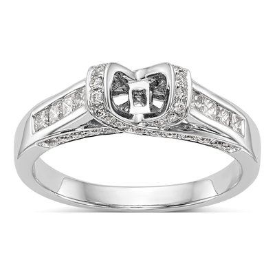 14K White Gold Diamond Engagement Engagement Ring Semi-Mount – view 8