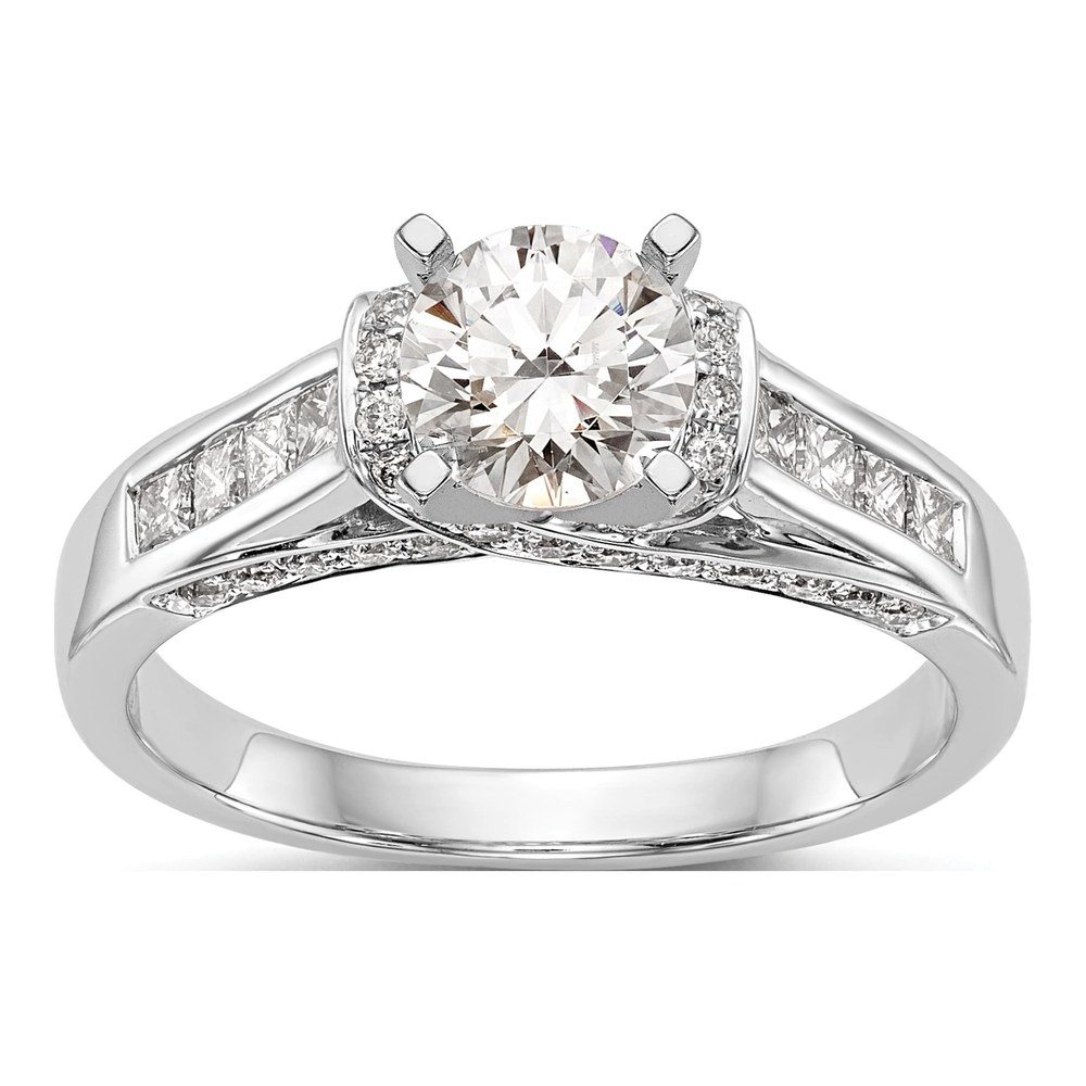 14K White Gold Diamond Engagement Engagement Ring Semi-Mount