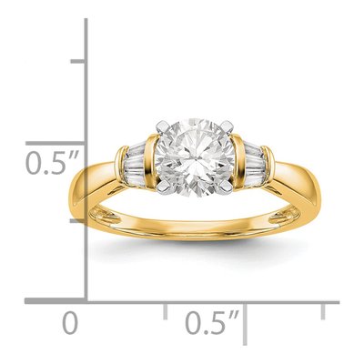 14K Yellow Gold Diamond Engagement Engagement Ring Semi-Mount – view 3