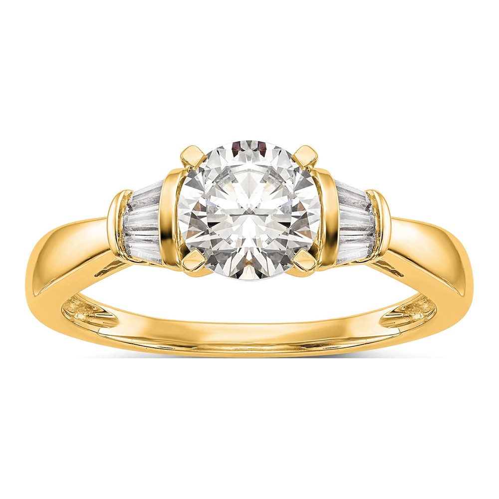 14K Yellow Gold Diamond Engagement Engagement Ring Semi-Mount