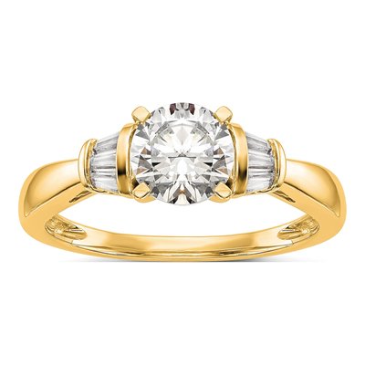 14K Yellow Gold Diamond Engagement Engagement Ring Semi-Mount