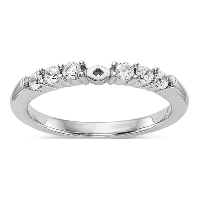 14K White Gold Peg Set Engagement Ring Mounting