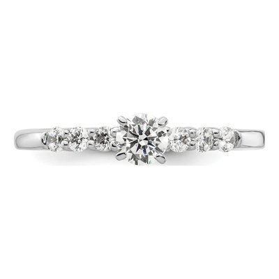 14K White Gold 0.24 Carat Diamond Semi-Mount Ring – view 5