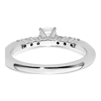 14K White Gold 0.24 Carat Diamond Semi-Mount Ring – view 6