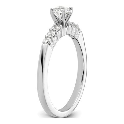 14K White Gold 0.24 Carat Diamond Semi-Mount Ring – view 7