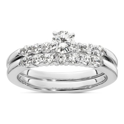 14K White Gold 0.24 Carat Diamond Semi-Mount Ring – view 8