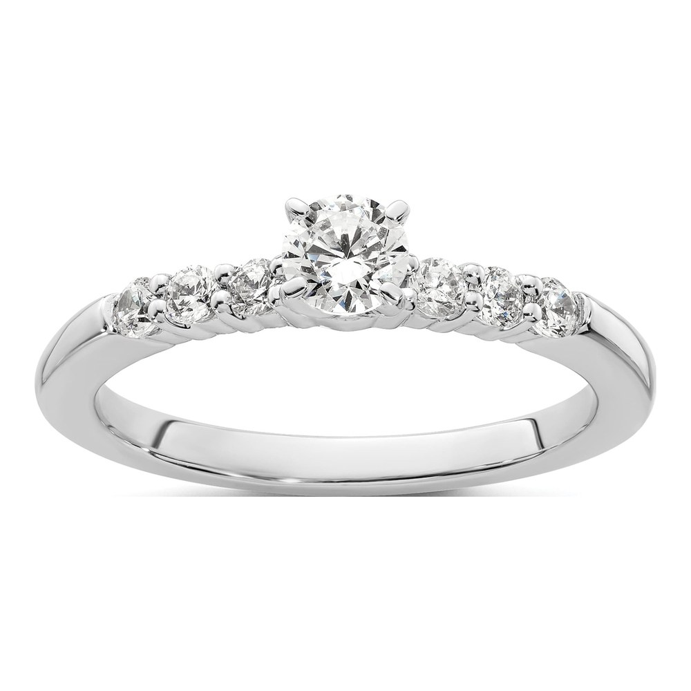14K White Gold 0.24 Carat Diamond Semi-Mount Ring