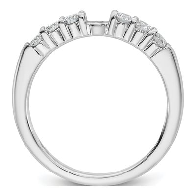 14K White Gold Diamond Peg Engagement Engagement Ring Semi-Mount – view 3