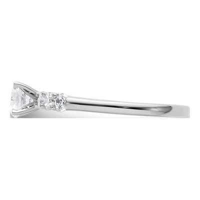 14K White Gold Diamond Peg Engagement Engagement Ring Semi-Mount – view 4
