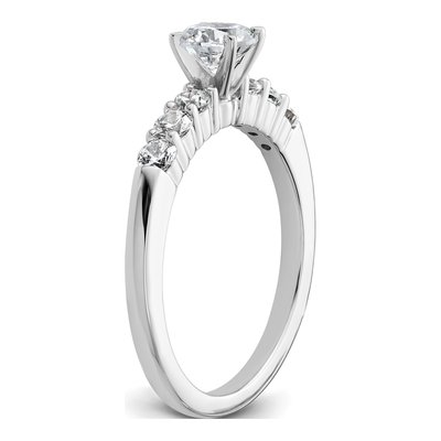14K White Gold Diamond Peg Engagement Engagement Ring Semi-Mount – view 7