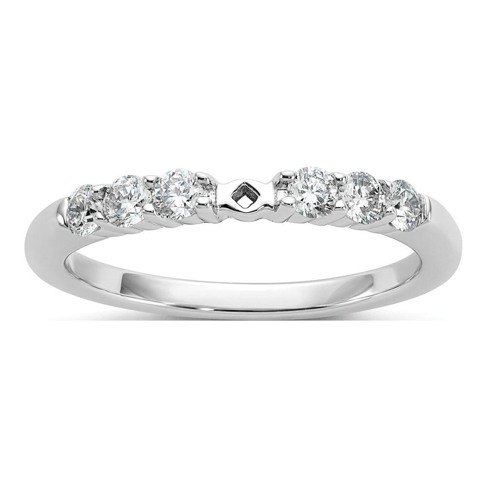 14K White Gold Diamond Peg Engagement Engagement Ring Semi-Mount