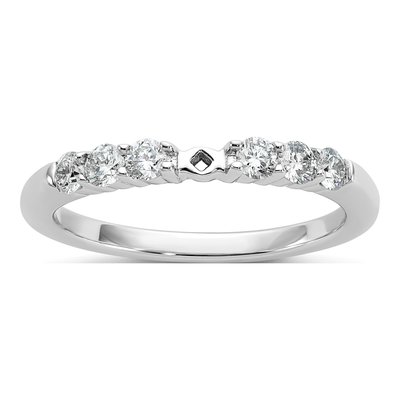 14K White Gold Diamond Peg Engagement Engagement Ring Semi-Mount
