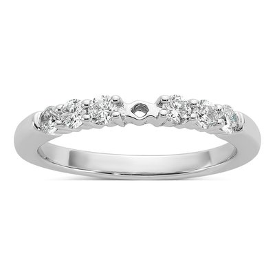 14K White Gold Diamond Engagement Engagement Ring Semi-Mount