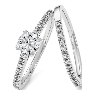10K White Gold 1/10 ctw Diamond Wedding Band – view 8