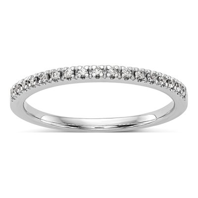 10K White Gold 1/10 ct tw Diamond Wedding Band