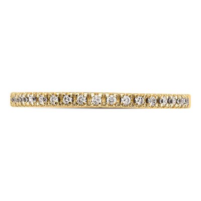 10K Yellow Gold 1/10 ct tw Diamond Wedding Band – view 4