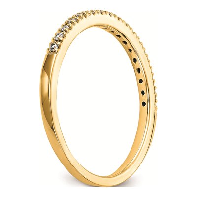 10K Yellow Gold 1/10 ct tw Diamond Wedding Band – view 6