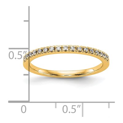 10K Yellow Gold 1/10 ct tw Diamond Wedding Band – view 7